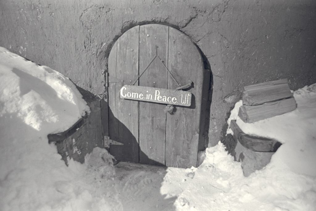 Prayer Room Door in Snow