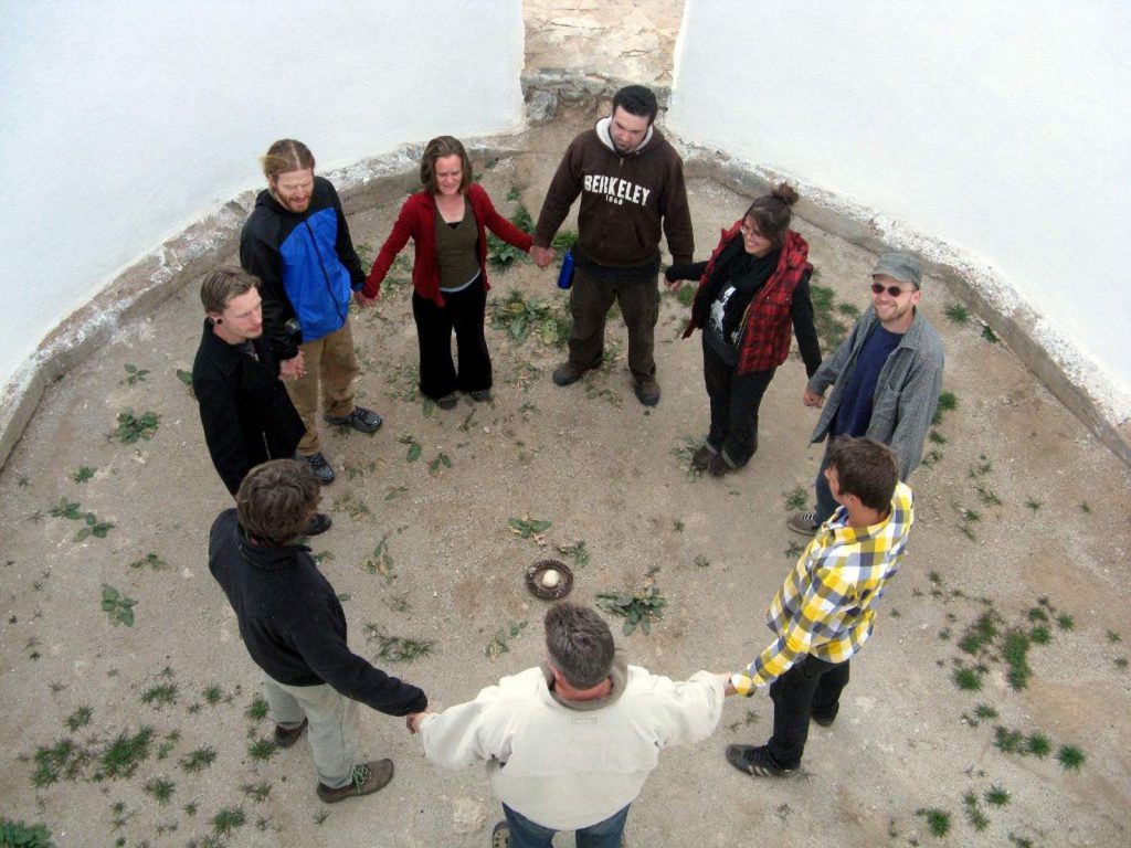 humans holding hands in a circle