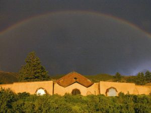The Dome framed by a rainbow